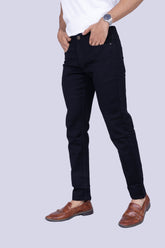 Knit Jet Black Regular fit Jeans